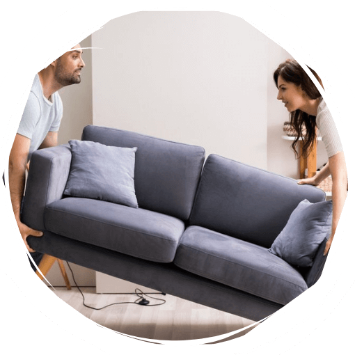 Adjust sofa for cleaning